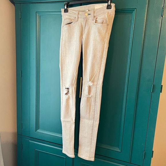 Rag & Bone Distressed Gray Skinny Jeans sz 25 - Picture 3 of 7